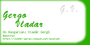 gergo vladar business card