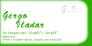 gergo vladar business card